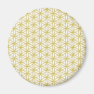 Aimant Flower of Life / Blume des Lebens - gold pattern
