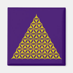 Aimant Flower Of Life / Blume des Lebens - pyramid gold