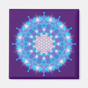 Aimant FLOWER OF LIFE/Blume des Lebens Stars Mandala