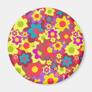 Aimant Flower Power 60s hippy