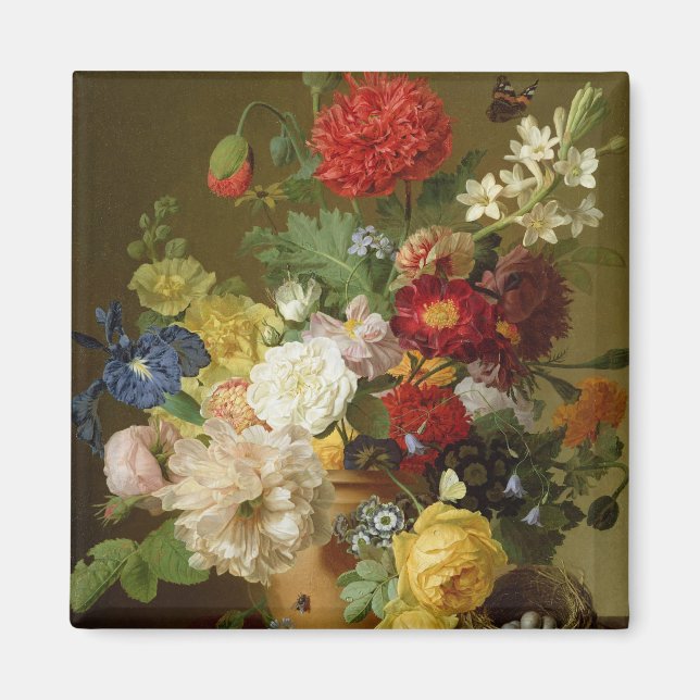 Aimant Flower Still Life on a marble ledge, 1800-01 (Devant)