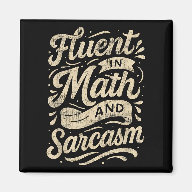 Aimant Fluent Dans Les Maths Et Sarcasme Drôle Enseignant (Devant)