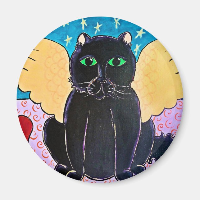 Aimant Fluffy Angel Chat (Devant)