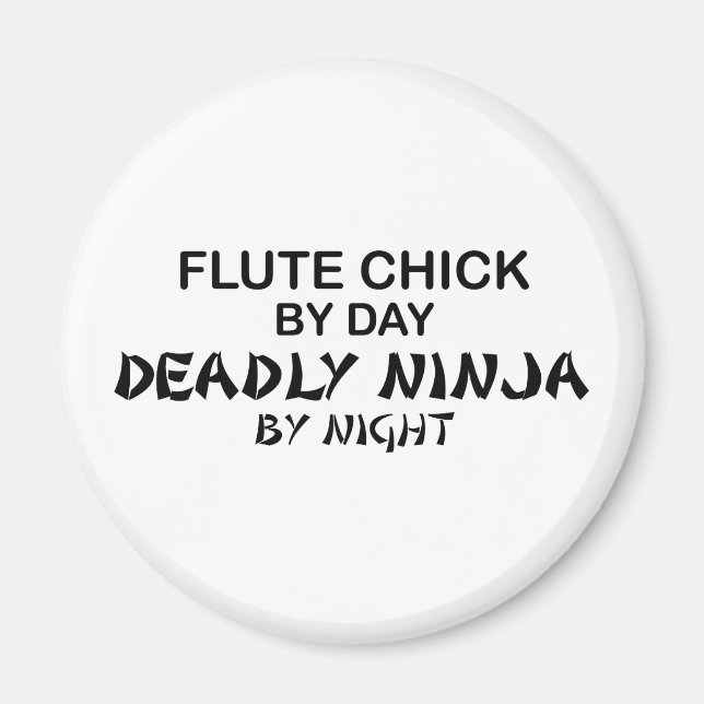 Aimant Flute Chick Deadem Ninja par nuit (Devant)