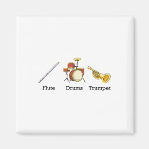 Aimant Flûte Tambours Trompette Nd Instruments Subtil Ant