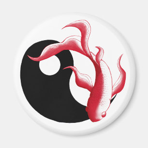 Aimant Flux martial abstrait YinYang Autocollant d'art ma