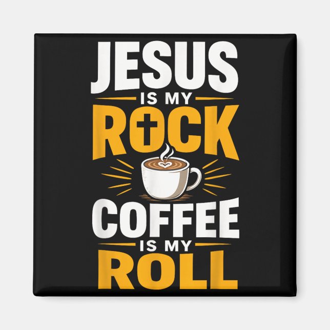 Aimant Foi chrétienne Jésus Café Matin Prière (Devant)