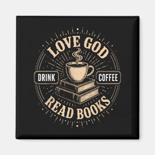 Aimant Foi chrétienne Jésus Livres Café Croyant
