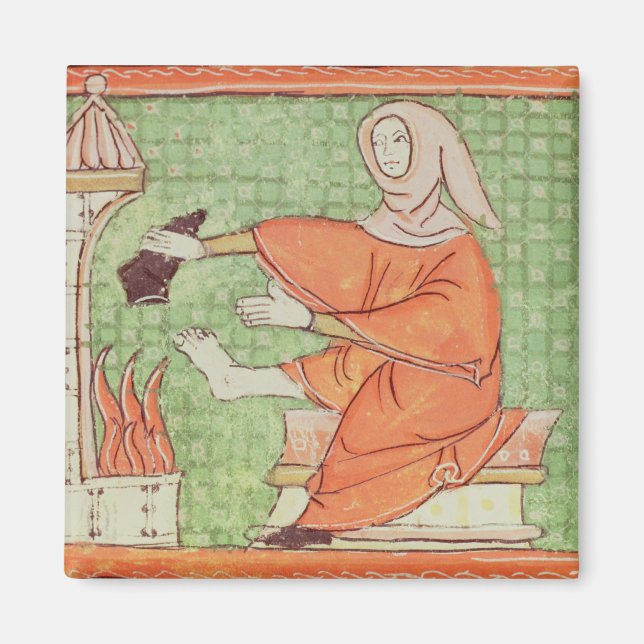 Aimant Fol.58r Février : Réchauffement par le feu (Devant)