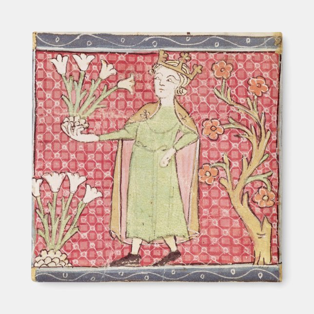 Aimant Fol.58v Avril : cueillette de fleurs (Devant)