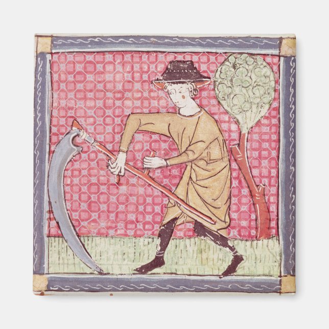 Aimant Fol.58v Juin : Haymaking (Devant)