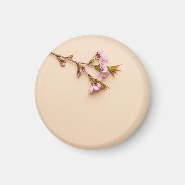 Aimant Fond de fleurs de cerisier et de marguerite (Devant)