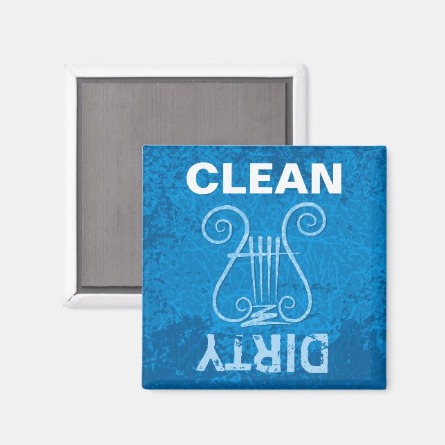 Aimant Fond de lyre bleue (Recto/Verso)