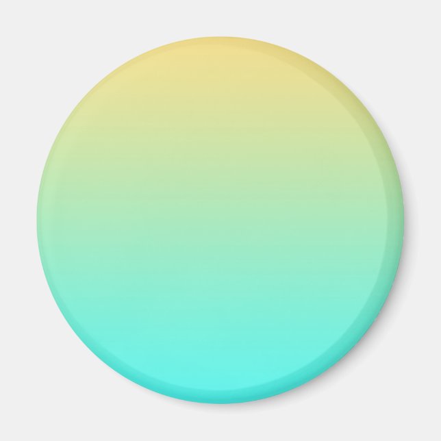 Aimant Fond dégradé pastel turquoise jaune (Devant)