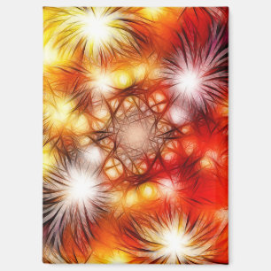 Aimant Fond d'étoiles de feux d'artifice abstraits
