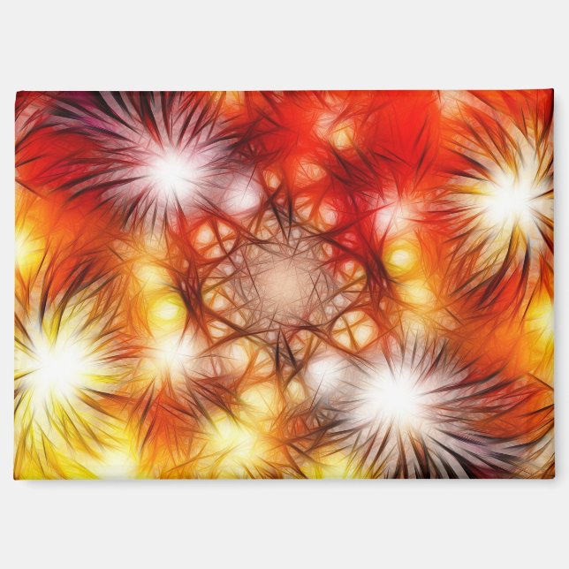 Aimant Fond d'étoiles de feux d'artifice abstraits (Recto)