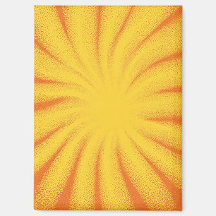 Aimant Fond Jaune en Explosion de Soleil - Texture Rétro