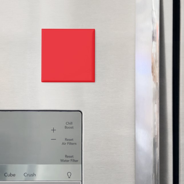 Aimant Fond uni rouge solide (In situ (réfrigérateur))