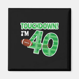 Aimant Football 40e Anniversaire Joueur Jeu Lover Thé
