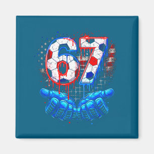 Aimant Football 67 six sept 4 juillet rouge blanc bleu dr