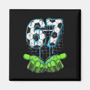 Aimant Football 67 Six Seven Drôle Gen Alpha Meme Drip