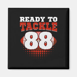 Aimant Football 88e Anniversaire Joueur Tackle Équipe Spo