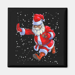 Aimant Football afro-américain noir Santa Claus Afro C