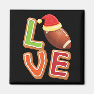 Aimant Football Amour Noël Mignonne Sport Joueur Xmas Paj