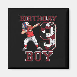 Aimant Football Boy Dabbing 9th Birthday Love Baskets 9