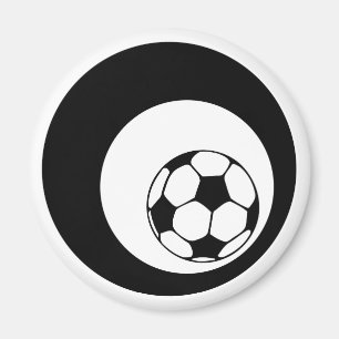 Aimant football. cercles noirs.