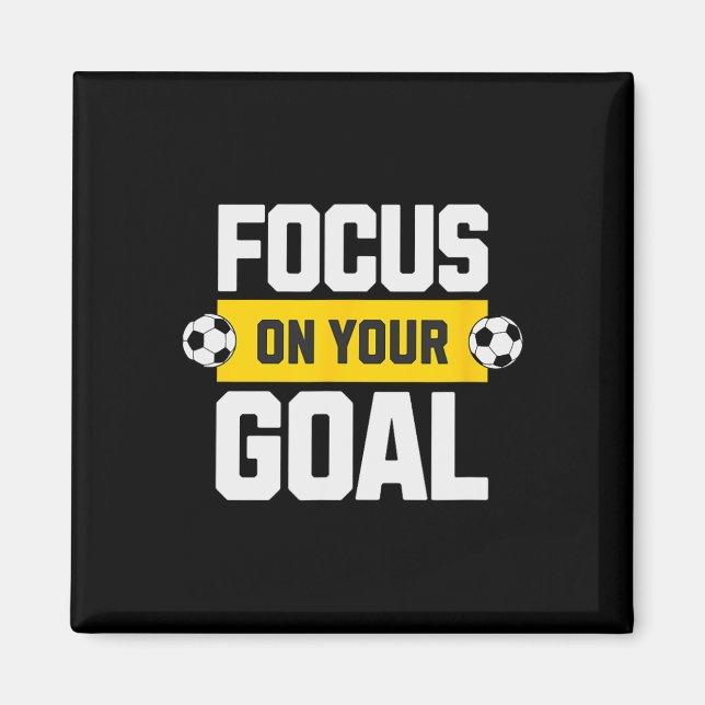 Aimant Football Concentrez-vous sur votre objectif Coach  (Devant)