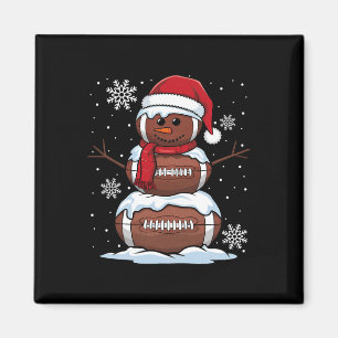 Aimant Football de Noël Bonhomme de neige Joyeux Noël Spo