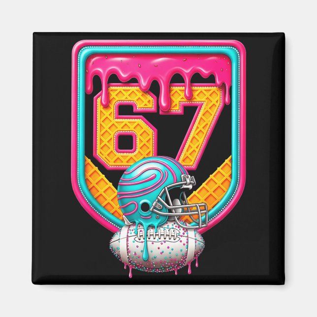 Aimant Football Drip Number 67 Football Player  (Devant)