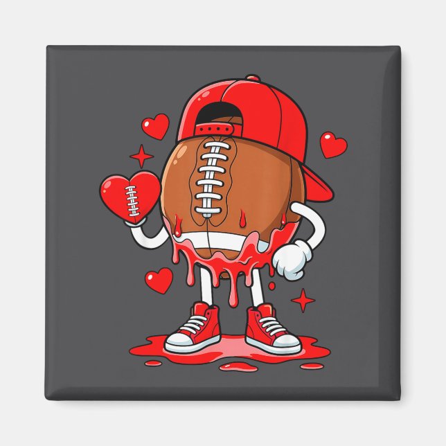Aimant Football Ice Cream Valentine Dripng Game Day Men B (Devant)