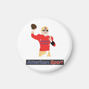 Aimant Football joueur en action avec balle à la main