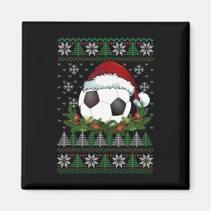 Aimant Football laid Noël Père Noël Famille Pyjamas de la