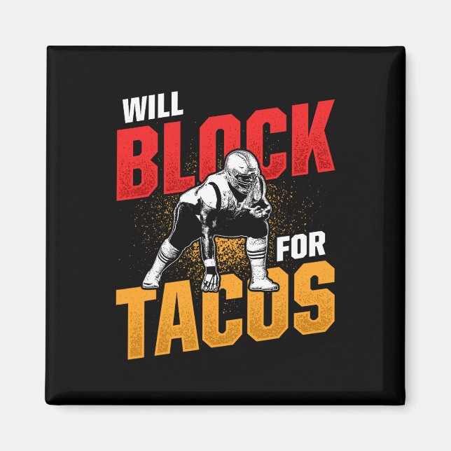 Aimant Football Lineman Pour Tacos Offensive Pla (Devant)