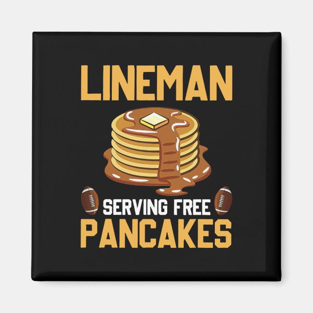 Aimant Football Lineman Servant Des Pancakes Daily Offens (Devant)