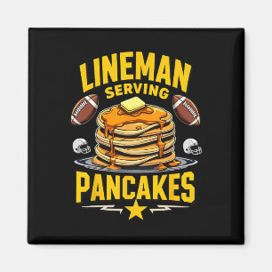 Aimant Football Lineman Servant Des Pancakes Gratuits