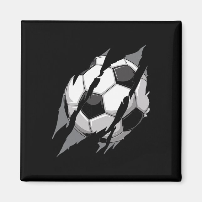 Aimant Football Ll Griffe Marque Déchirure Éraflures Cool (Devant)