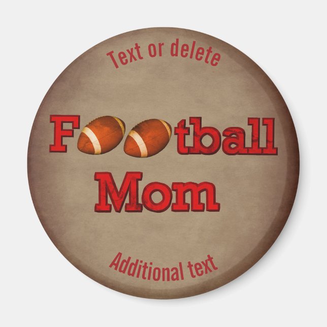 Aimant Football Maman mignonne Personnalisée (Devant)