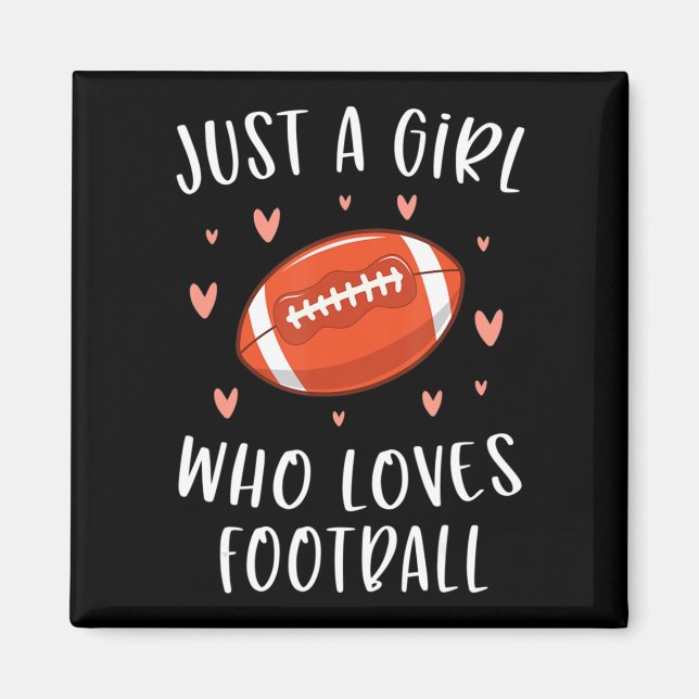 Aimant Football Mignonne Pour Les Filles Juste Une Fille  (Devant)