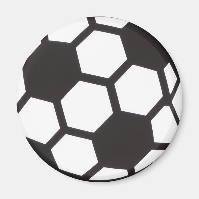 Aimant Football Noir & Blanc (Devant)