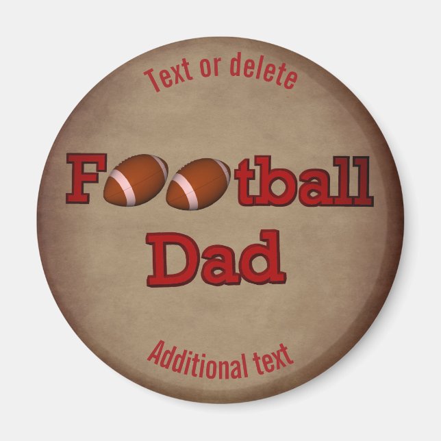 Aimant Football Papa mignon Personnalisé (Devant)