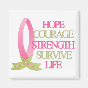 Aimant Force de courage d'espoir de cancer du sein