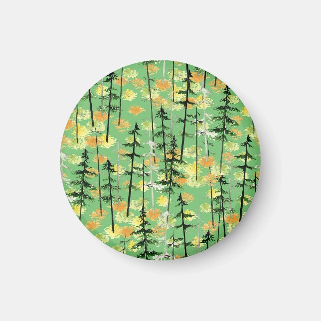 Aimant Forêt d'automne : Beauté naturelle incomparable (Devant)