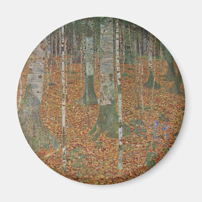 Aimant Forêt de bouleau par Gustav Klimt, Art Nouveau Vin (Devant)