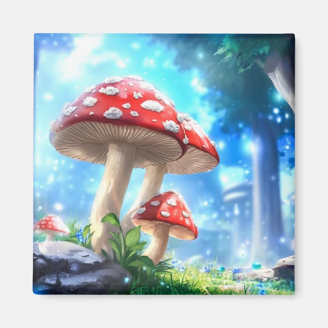 Aimant Forêt de Champignons (Devant)
