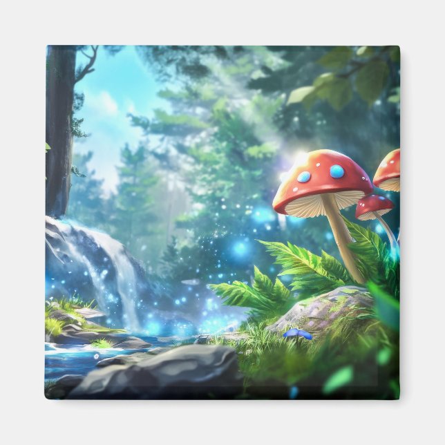 Aimant Forêt de Champignons (Devant)