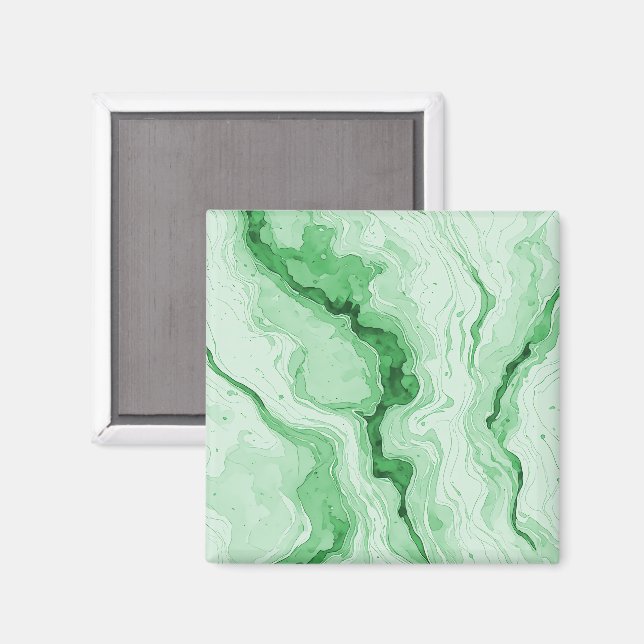 Aimant Forêt de druzy Agate verte Illusion (Recto/Verso)